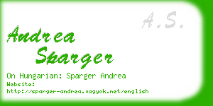 andrea sparger business card
